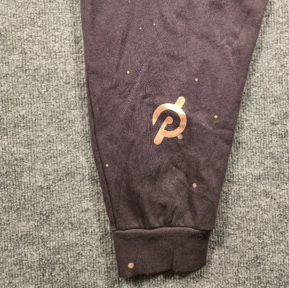 Peloton Rose Gold Speckled Athleisure Jogger Sweatpants L Metallic Paint‎ Drip
